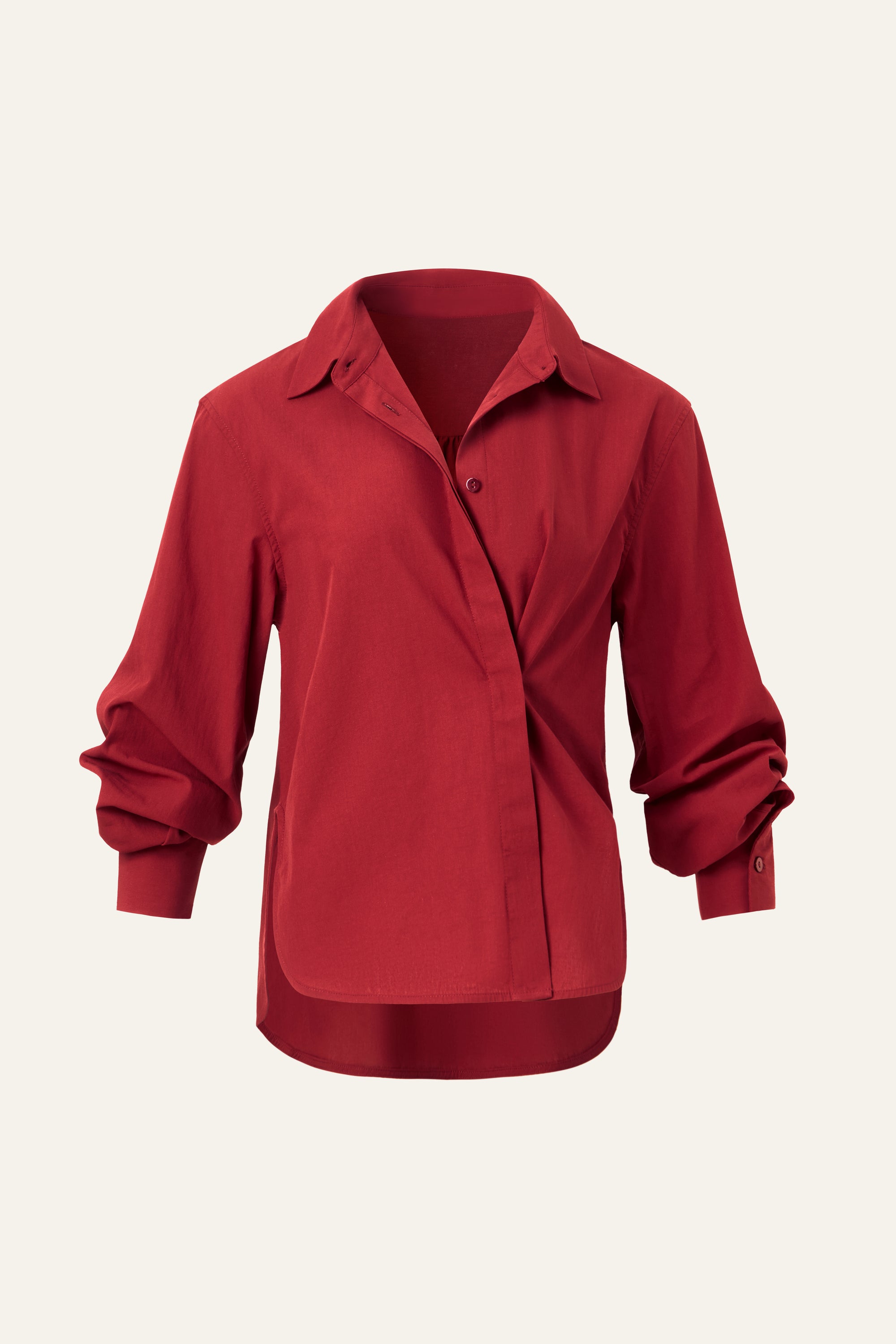 Cotton Classics Multiway Buttondown Shirt in Red