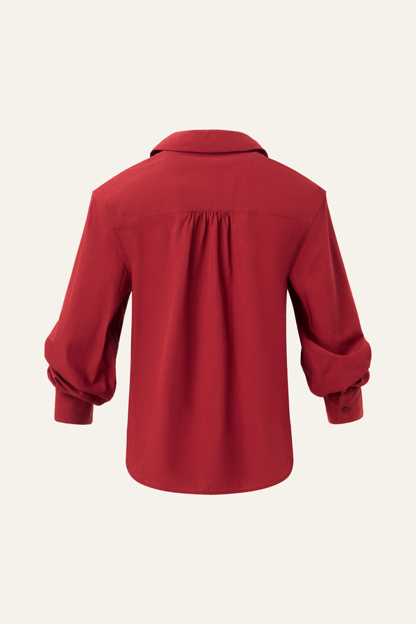 Cotton Classics Multiway Buttondown Shirt in Red