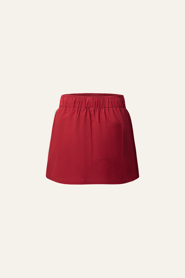 Cotton Classics Drawstring Skorts in Red