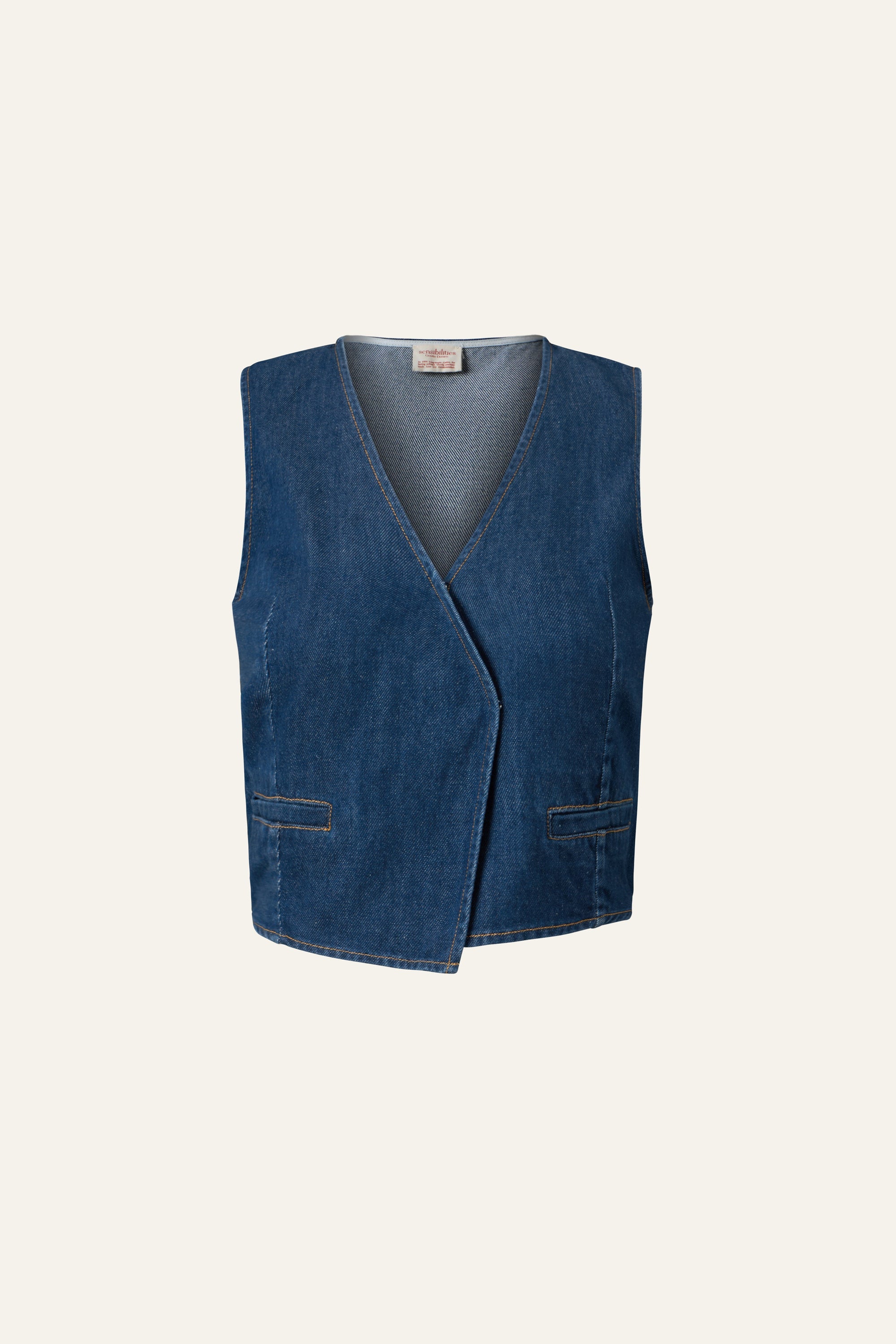 Gentle Denim Overlay Vest