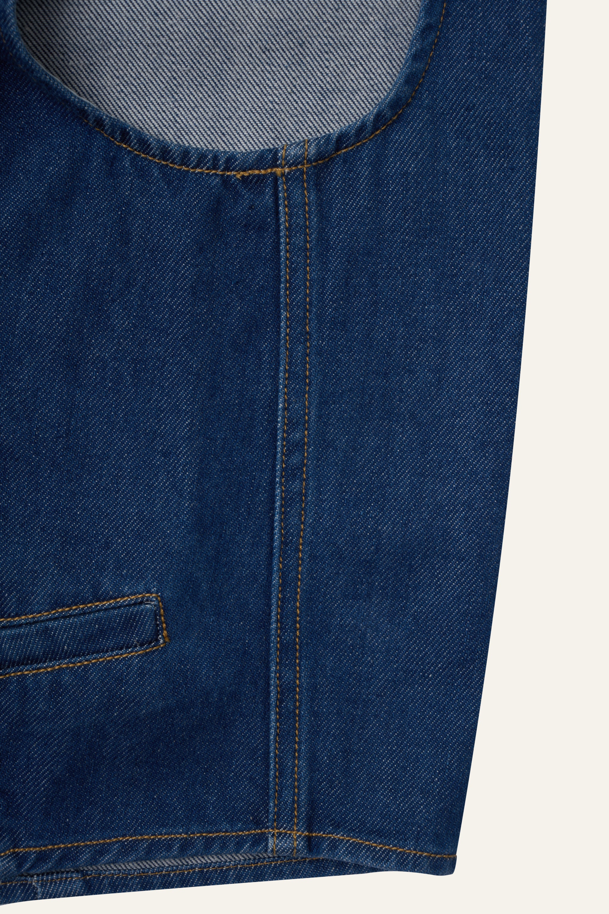 Gentle Denim Overlay Vest