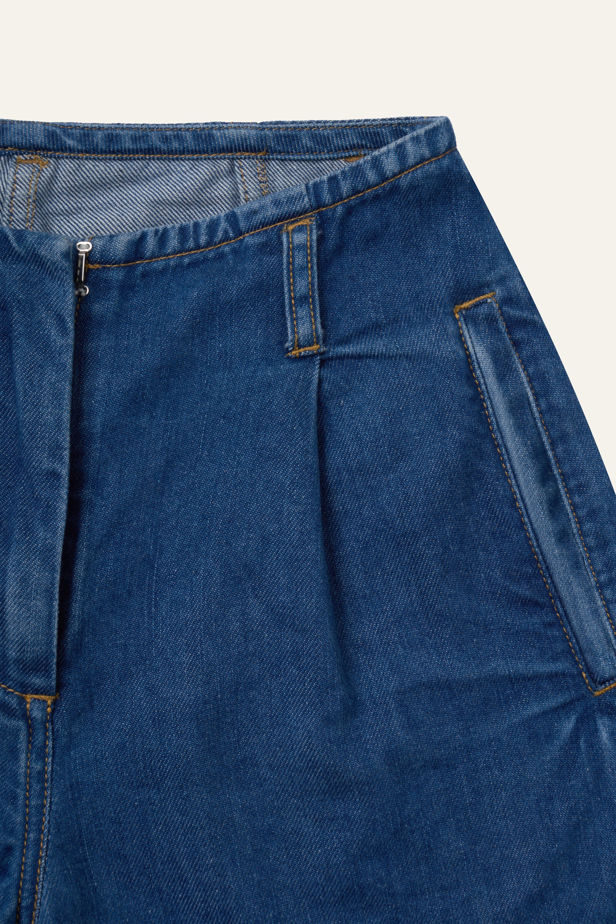 Gentle Denim A-line Shorts