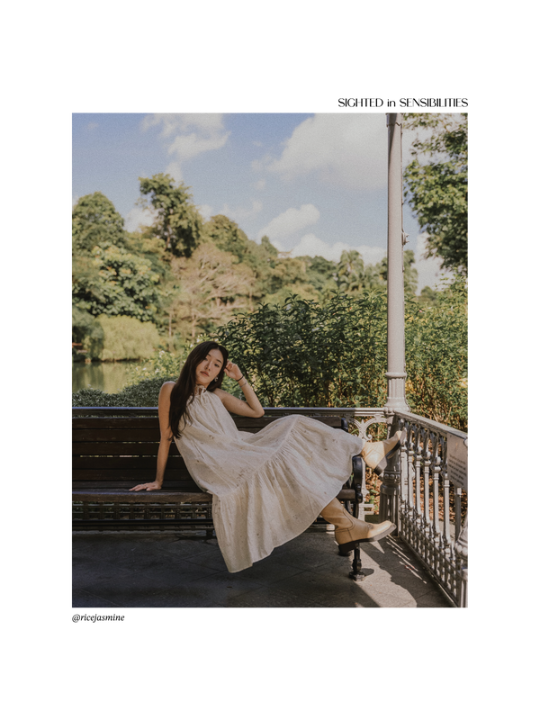 Asymmetric Neckline Artwear Dress in Butter