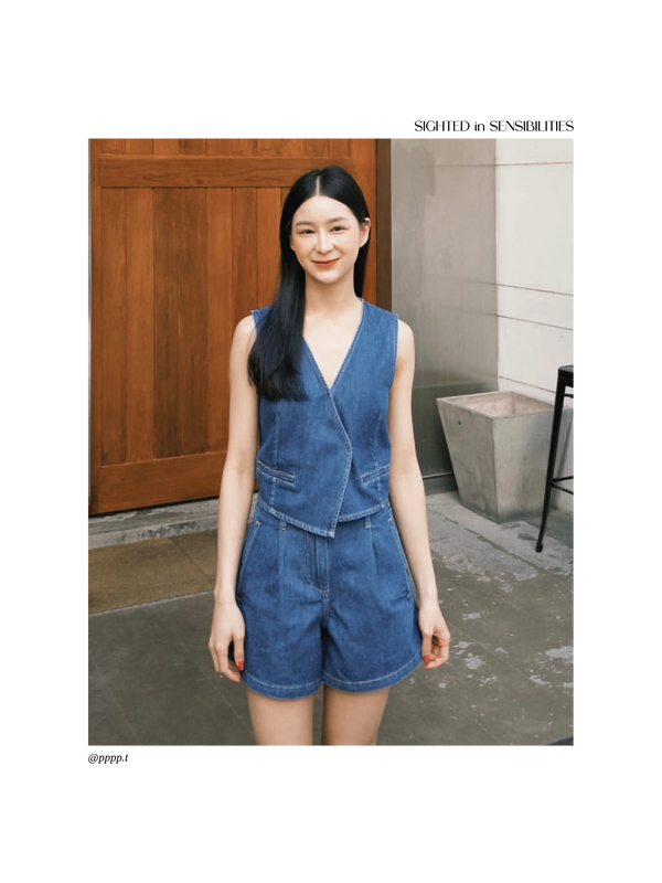 Gentle Denim Overlay Vest