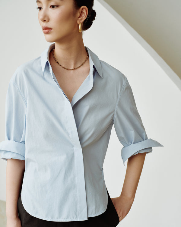 Cotton Classics Multiway Buttondown Shirt in Sky Blue (Preview)