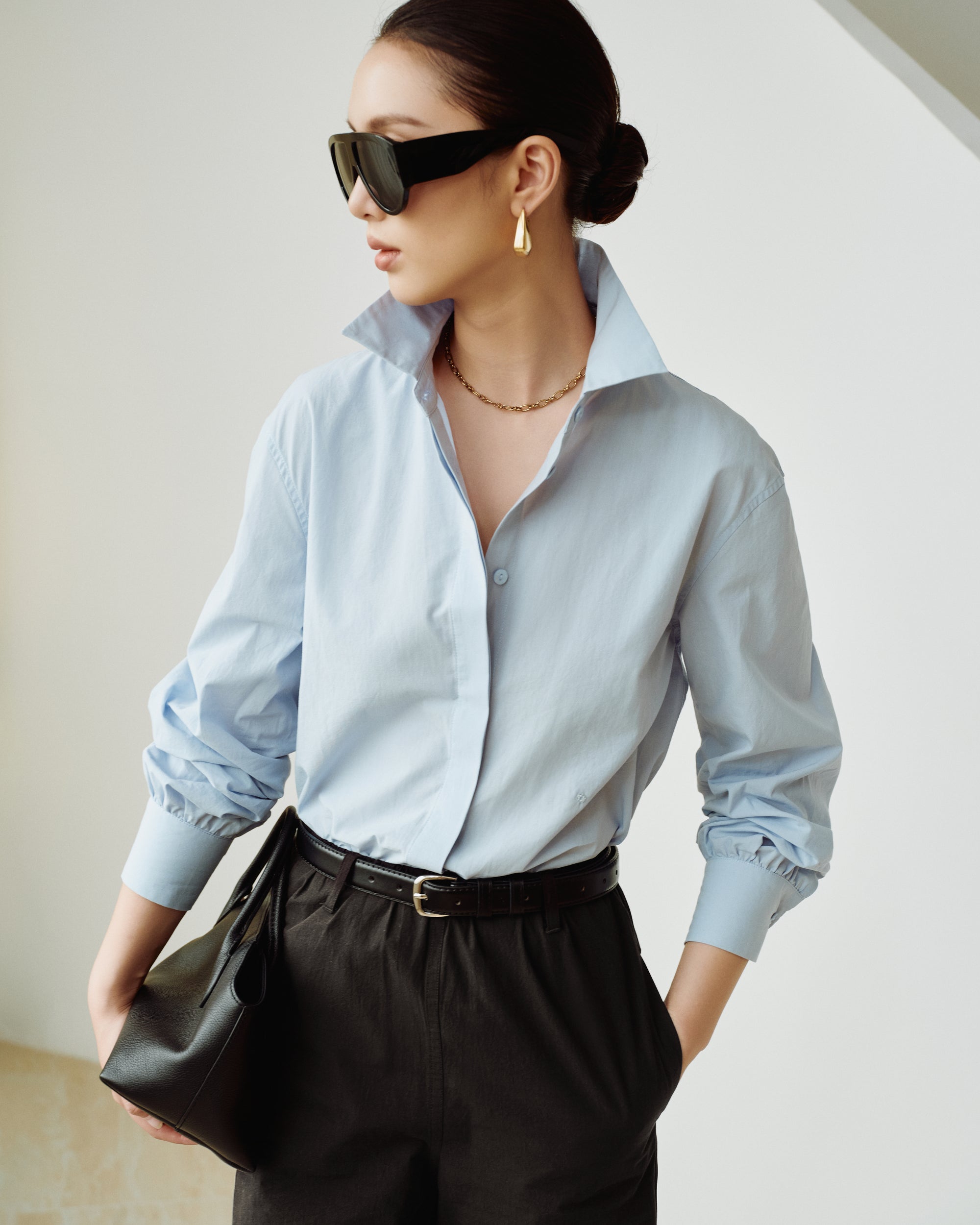 Cotton Classics Multiway Buttondown Shirt in Sky Blue (Preview)