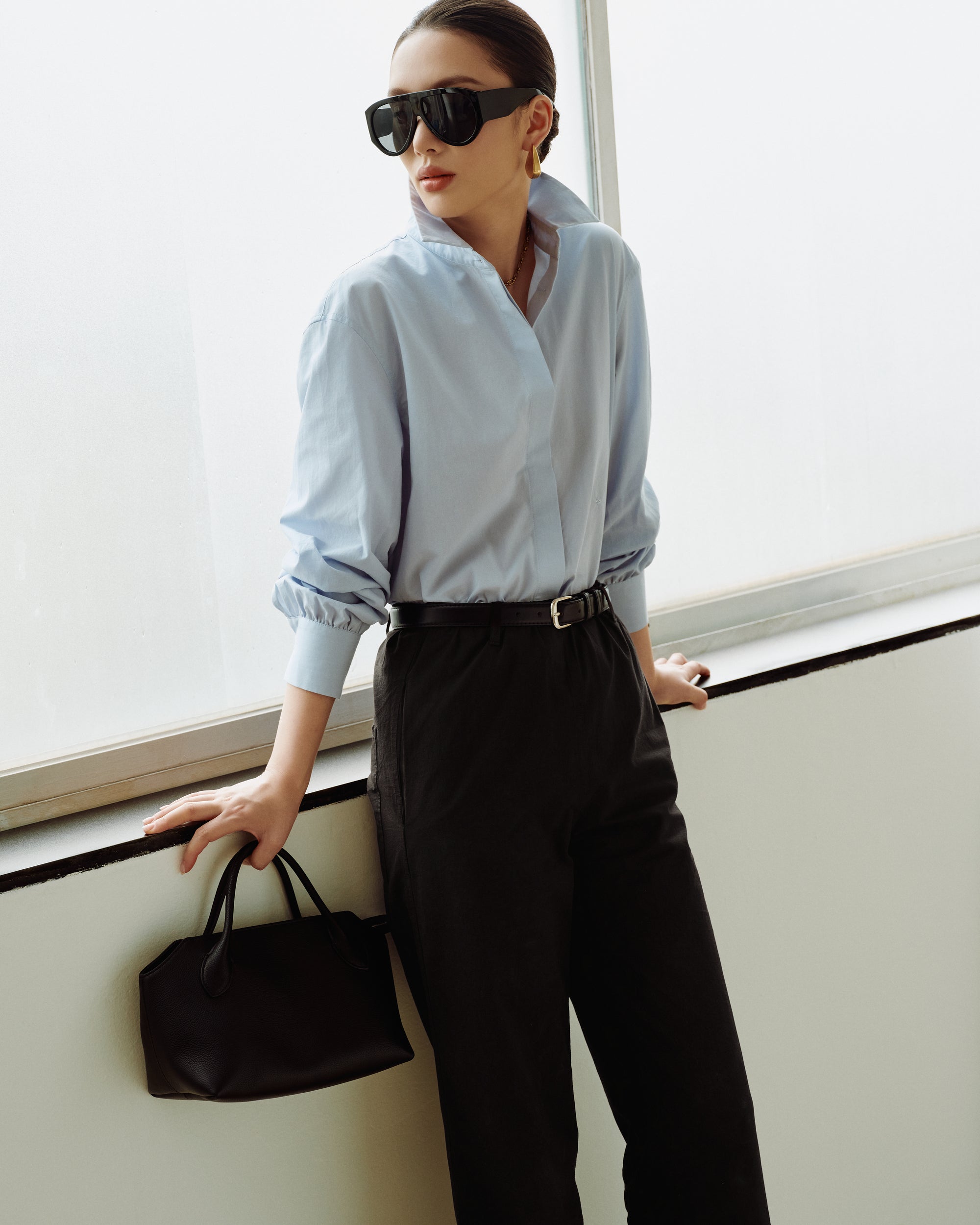 Cotton Classics Multiway Buttondown Shirt in Sky Blue (Preview)