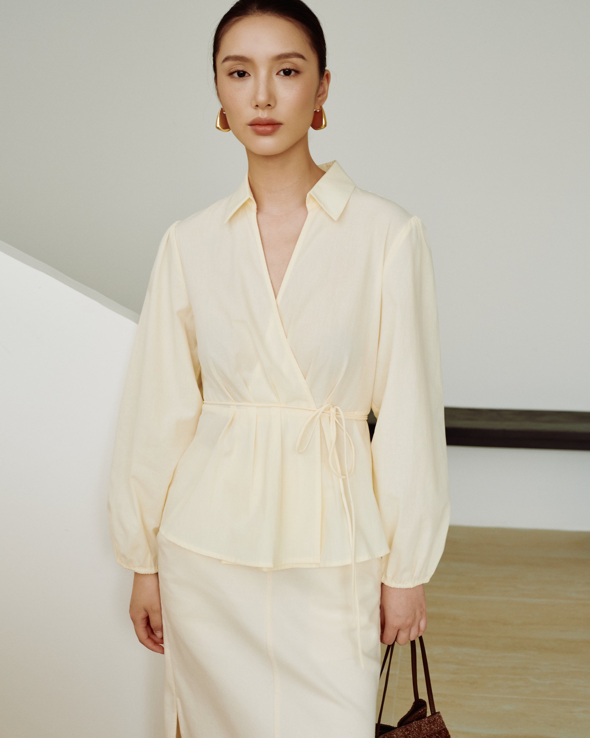 Cotton Classics Tie-Wrap Shirt in Buttermilk (Preview)