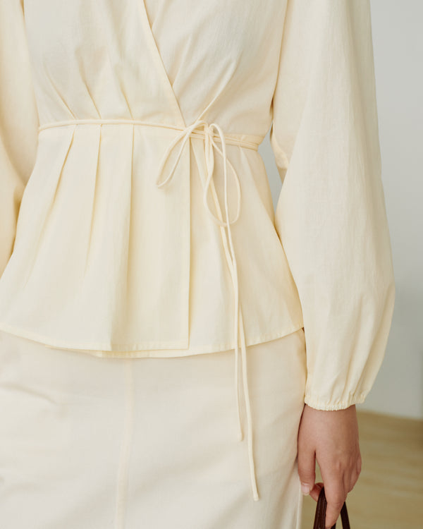 Cotton Classics Tie-Wrap Shirt in Buttermilk (Preview)