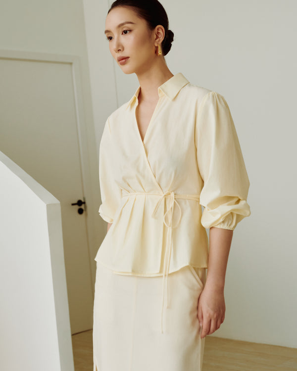Cotton Classics Tie-Wrap Shirt in Buttermilk (Preview)