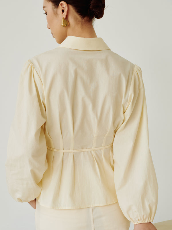 Cotton Classics Tie-Wrap Shirt in Buttermilk