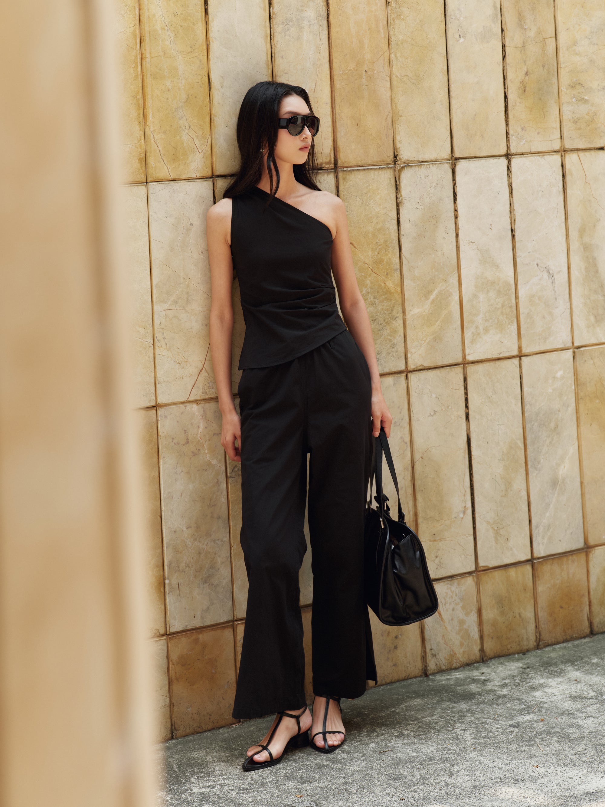 Cotton Classics Effortless Elastic Pants in Black (Preview)