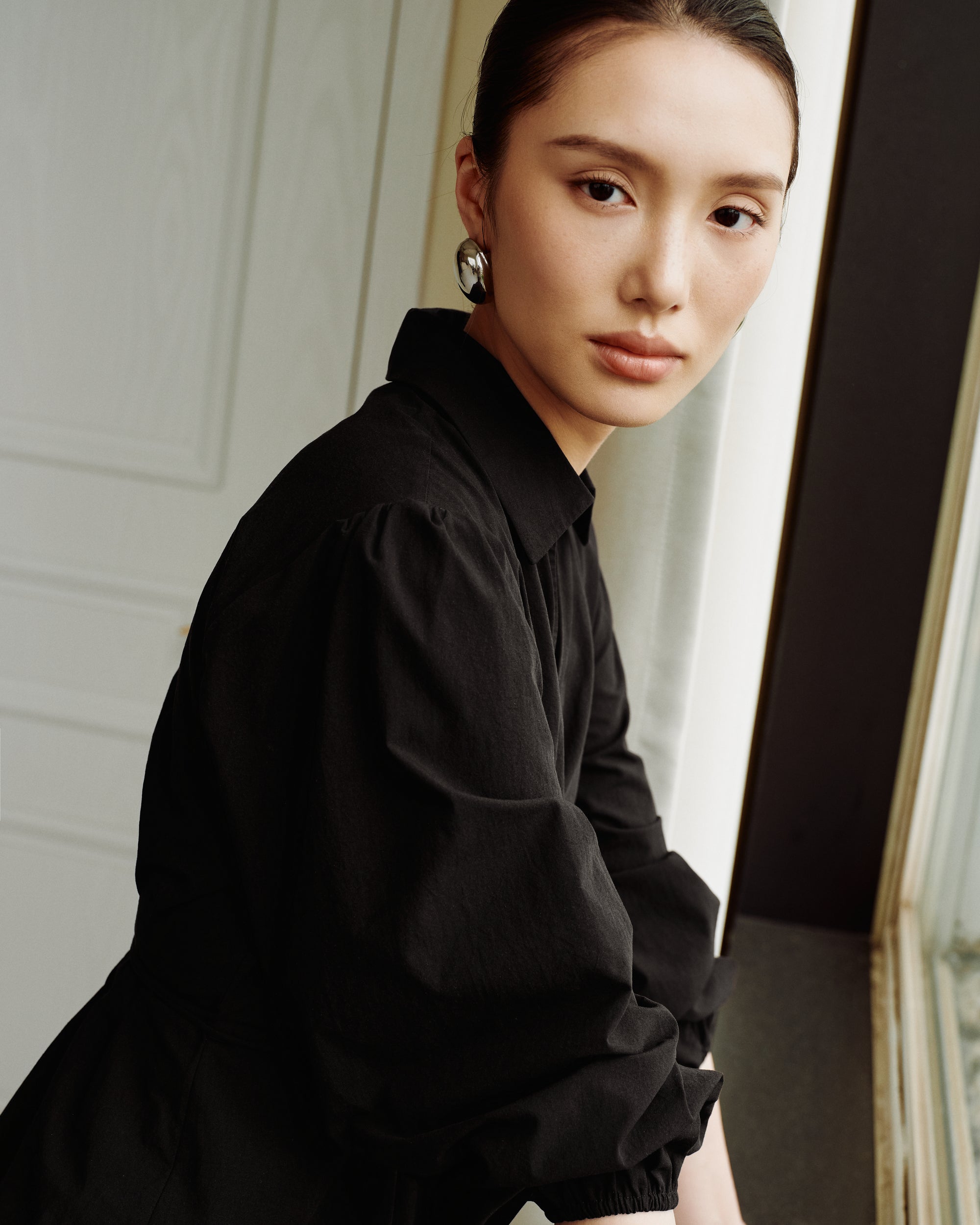 Cotton Classics Tie-Wrap Shirt in Black (Preview)