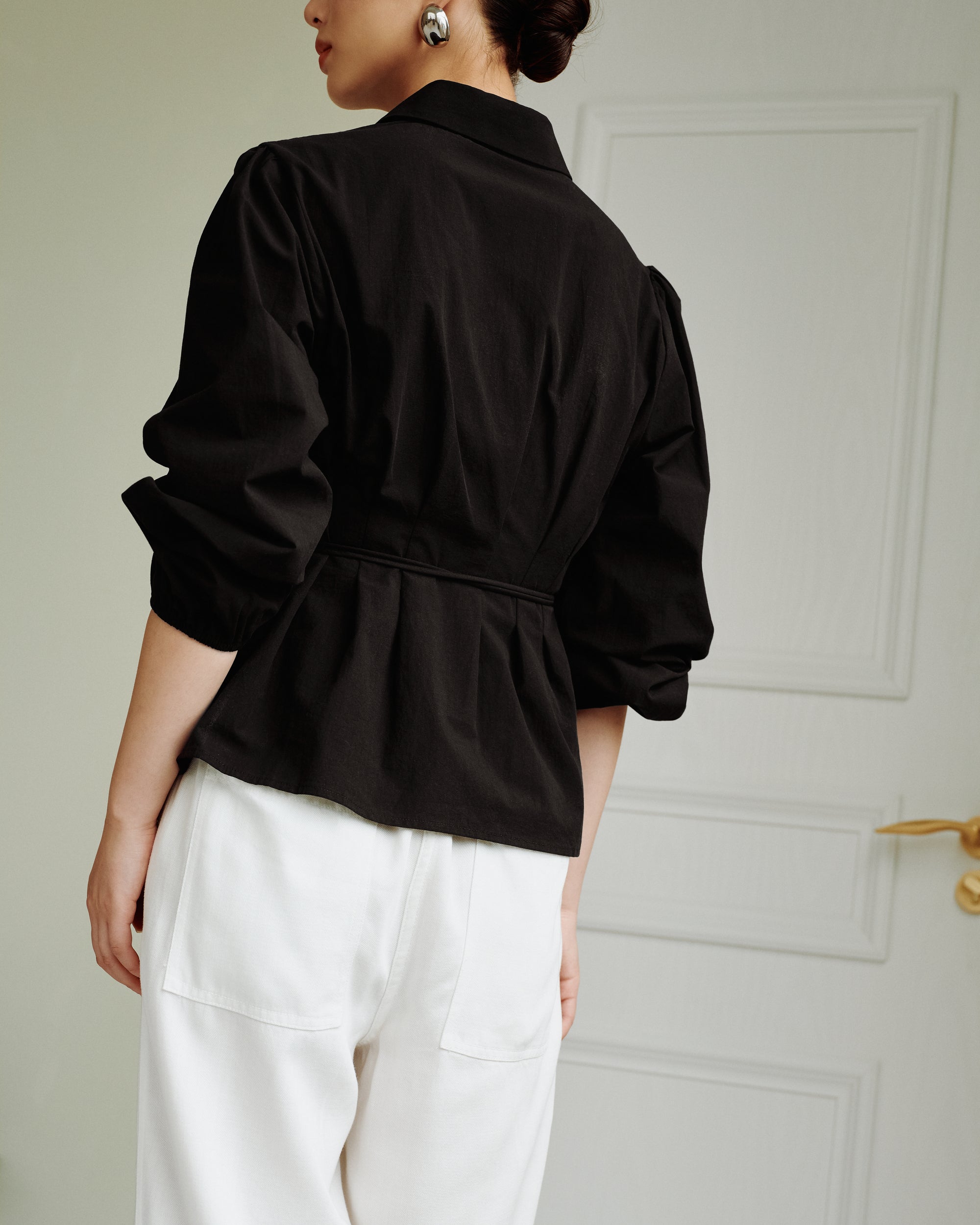 Cotton Classics Tie-Wrap Shirt in Black (Preview)