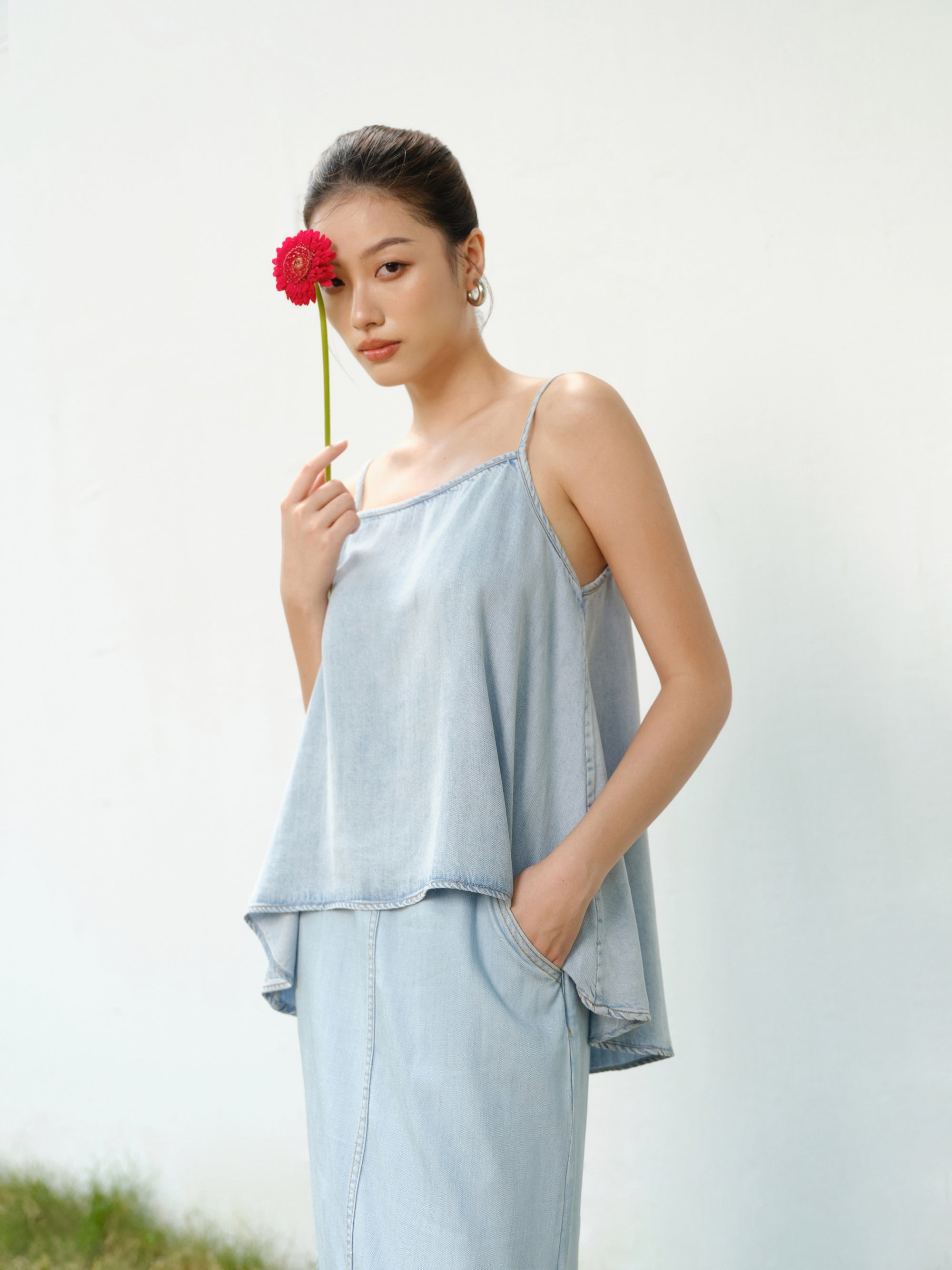 Gentle Denim Camisole Top