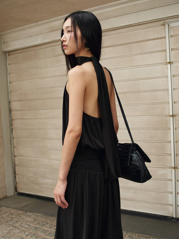 UPF50+ Stretchcosy™ Jersey Halterneck Top in Black