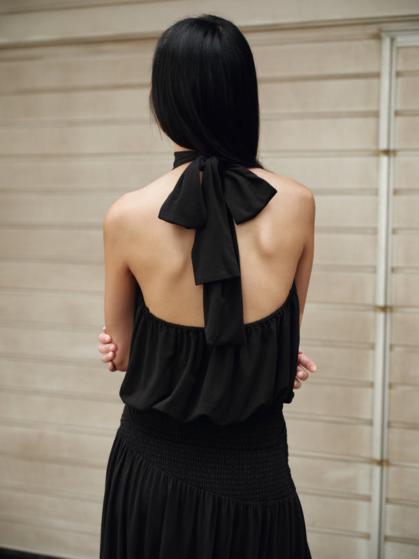 UPF50+ Stretchcosy™ Jersey Halterneck Top in Black