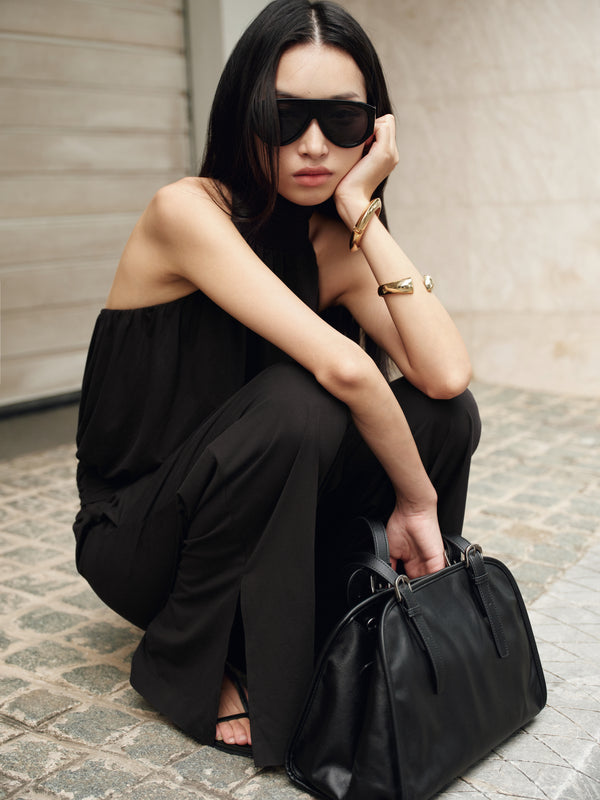 UPF50+ Stretchcosy™ Jersey Halterneck Top in Black