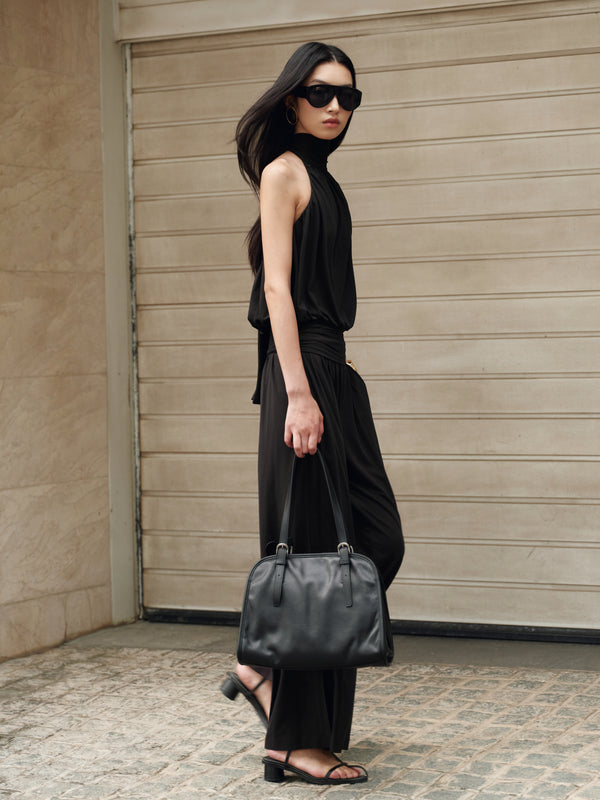 UPF50+ Stretchcosy™ Jersey Halterneck Top in Black