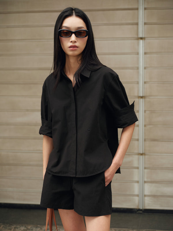 Cotton Classics Elastic Shorts in Black