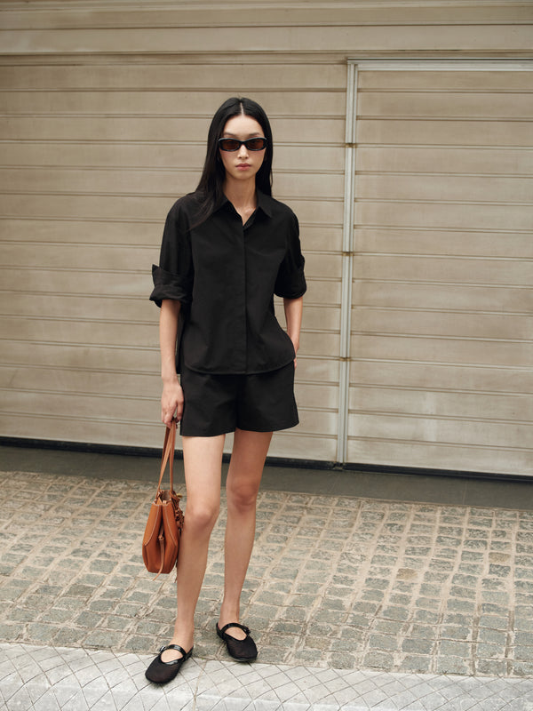 Cotton Classics Elastic Shorts in Black
