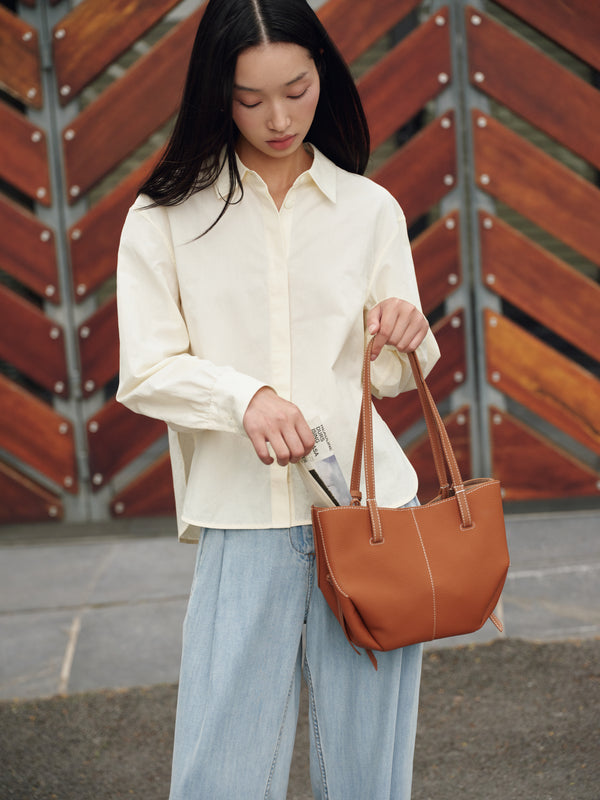 Cotton Classics Multiway Buttondown Shirt in Buttermilk