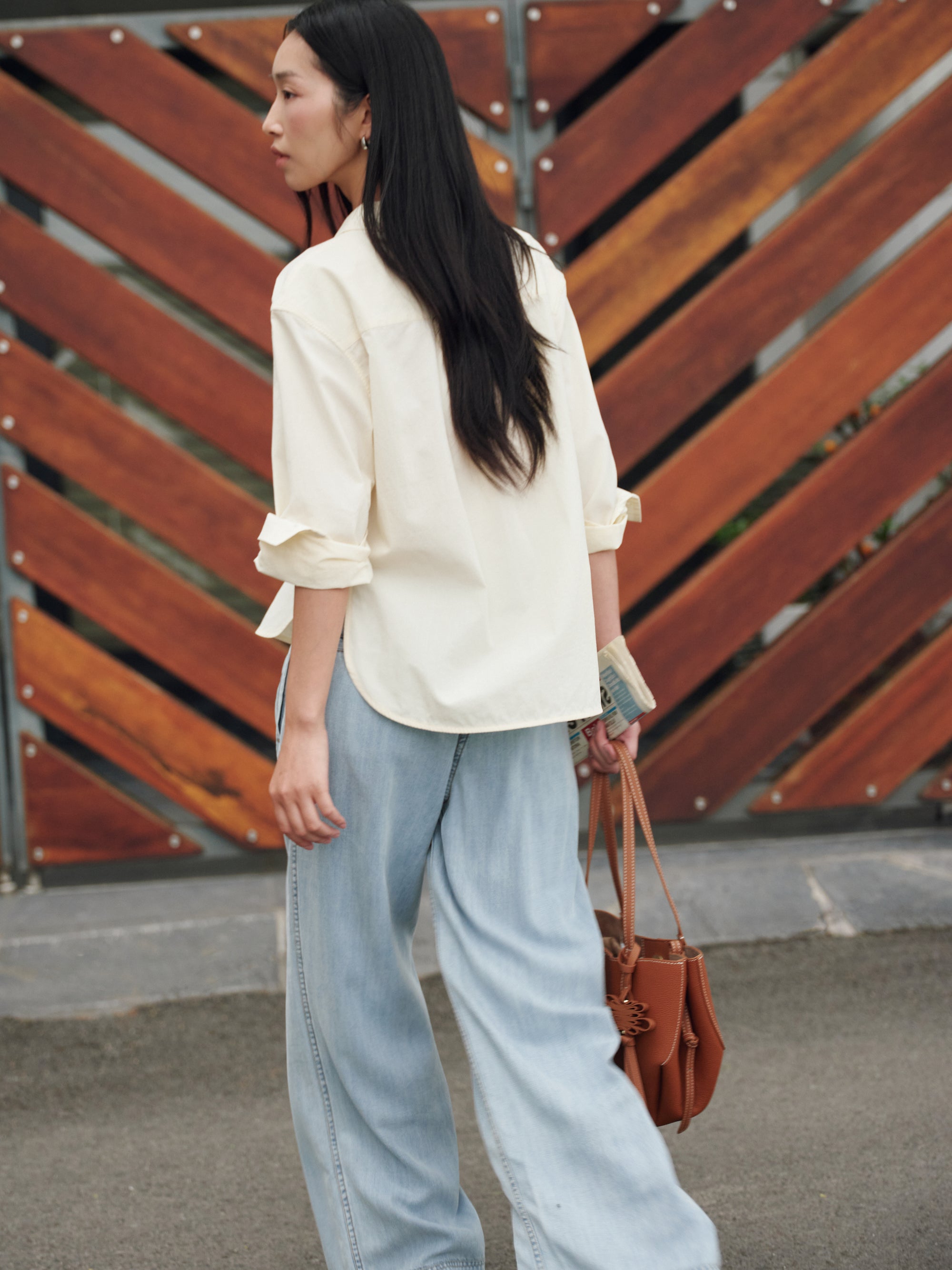 Cotton Classics Multiway Buttondown Shirt in Buttermilk
