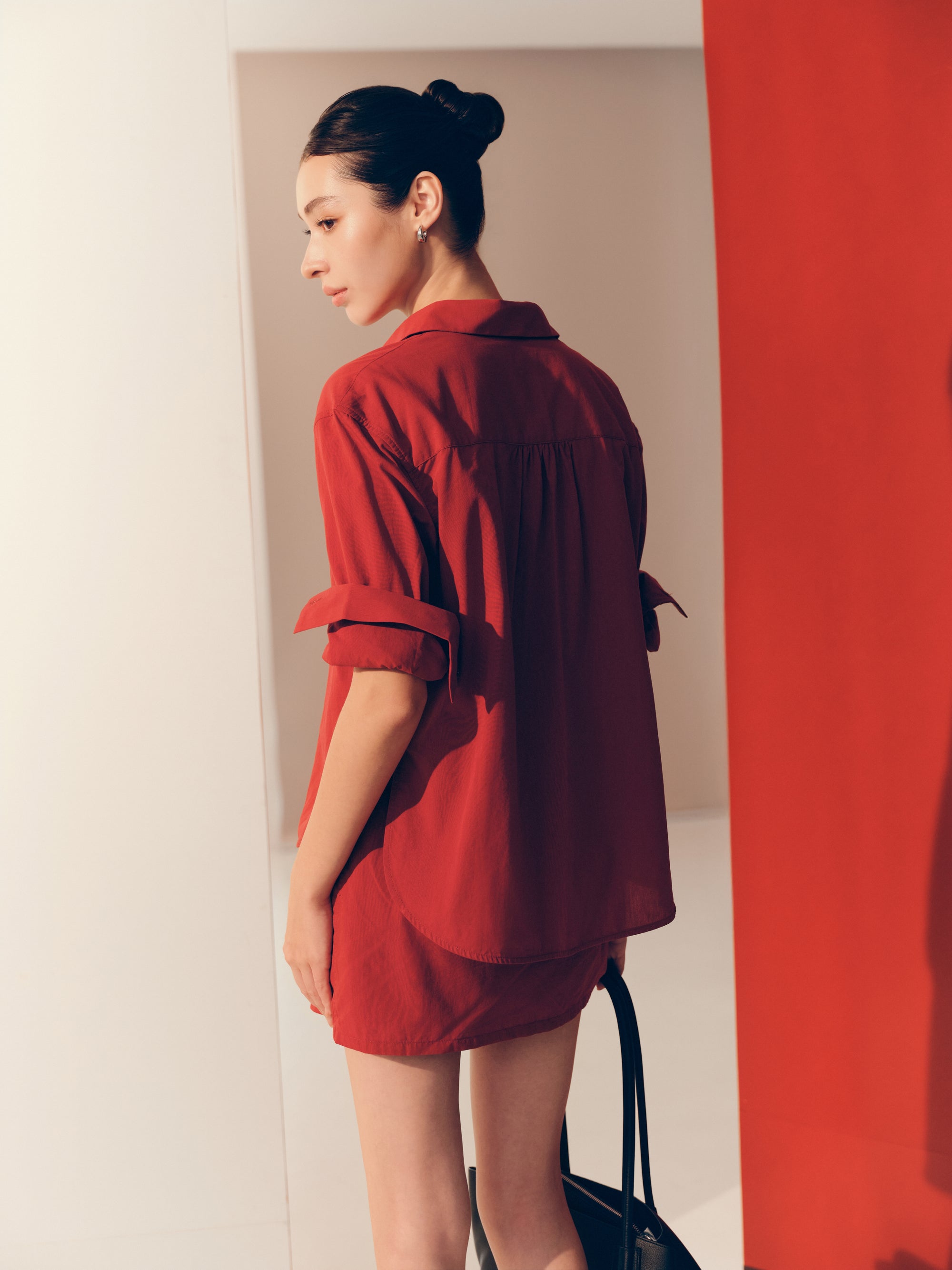 Cotton Classics Multiway Buttondown Shirt in Red