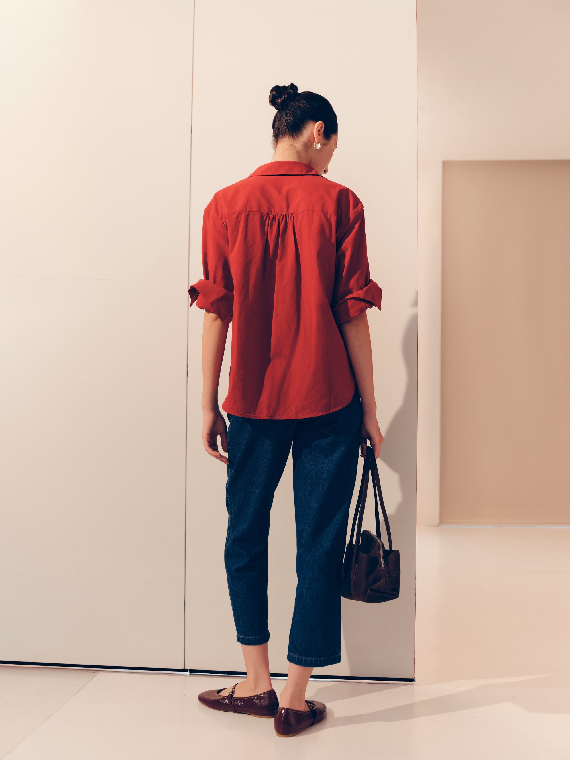 Cotton Classics Multiway Buttondown Shirt in Red