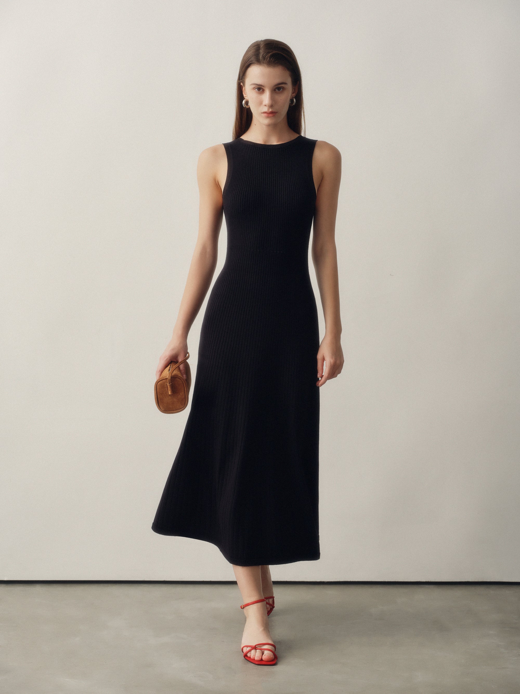 Seamless Knit Reversible Dress in Black Seamless Knit Reversible Dress in Black