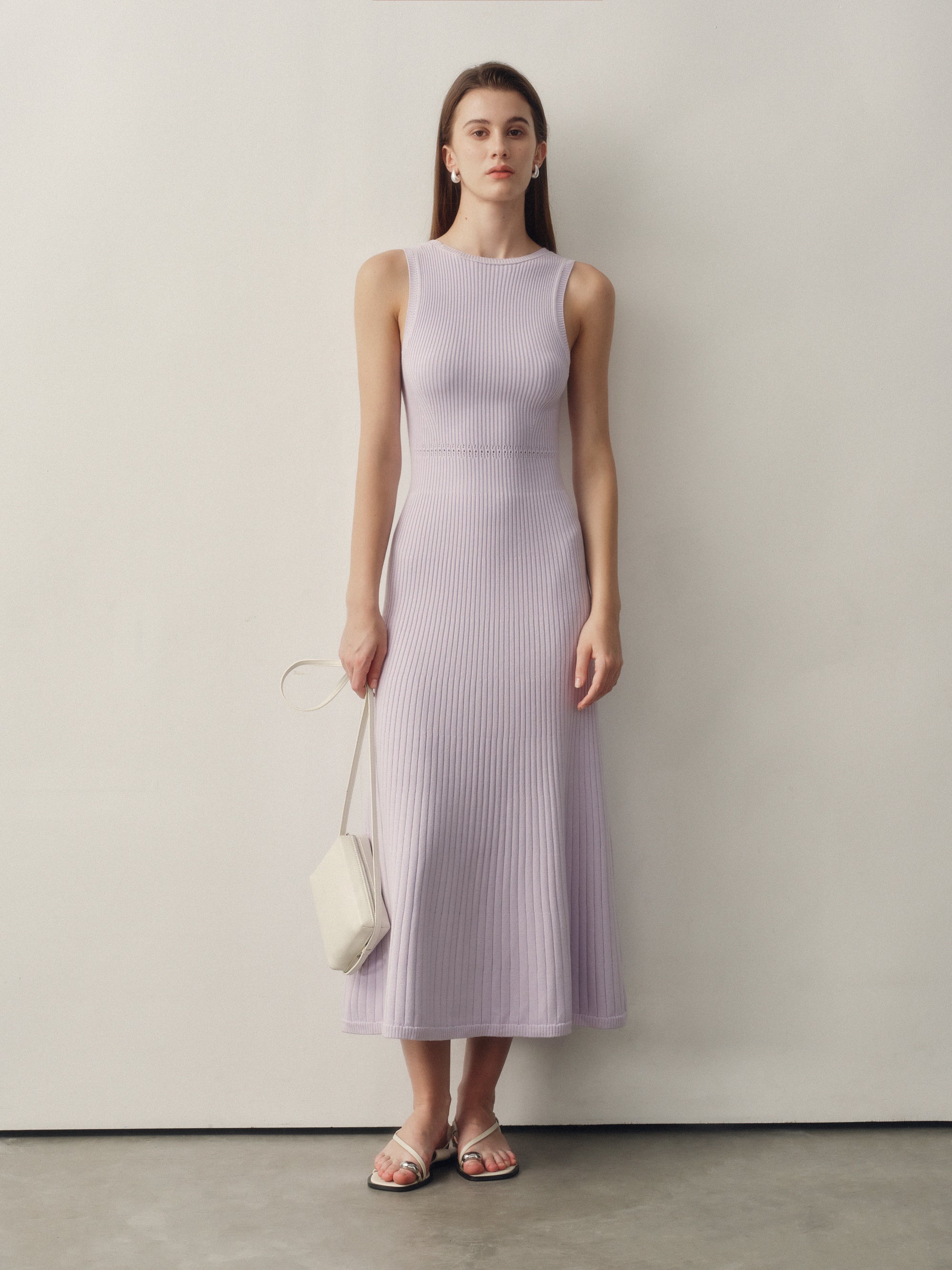 Seamless Knit Reversible Dress in Lilac
