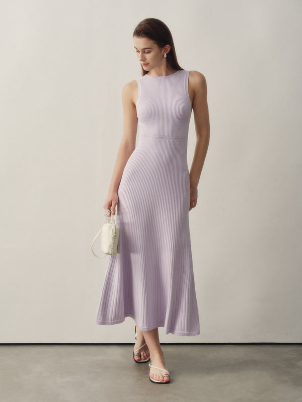 Seamless Knit Reversible Dress in Lilac