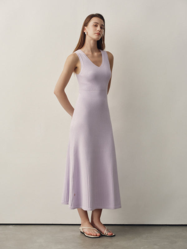 Seamless Knit Reversible Dress in Lilac