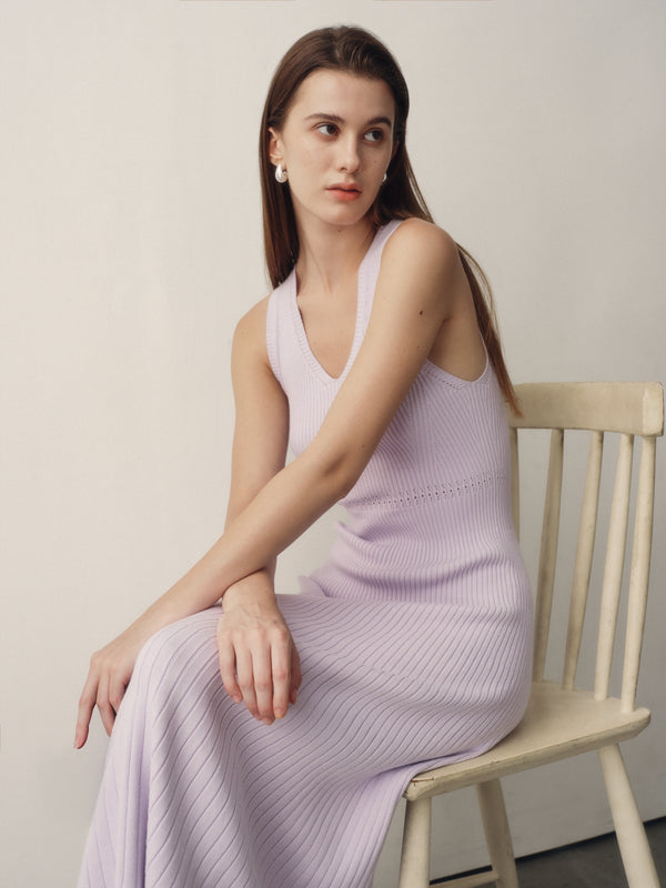 Seamless Knit Reversible Dress in Lilac