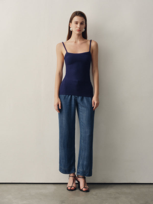 Gentle Denim Relaxed Jean in Dark Blue
