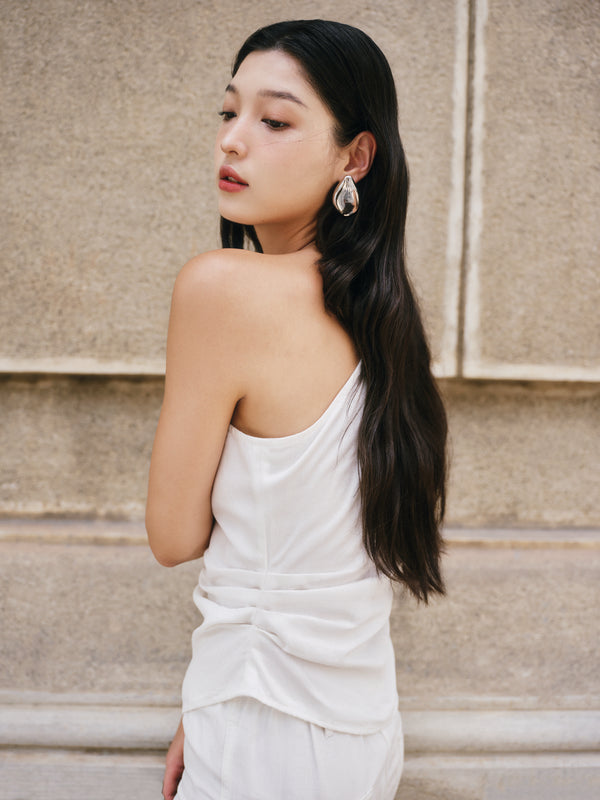 (Preorder for XS,S,M) Gentle Denim Toga Top in White