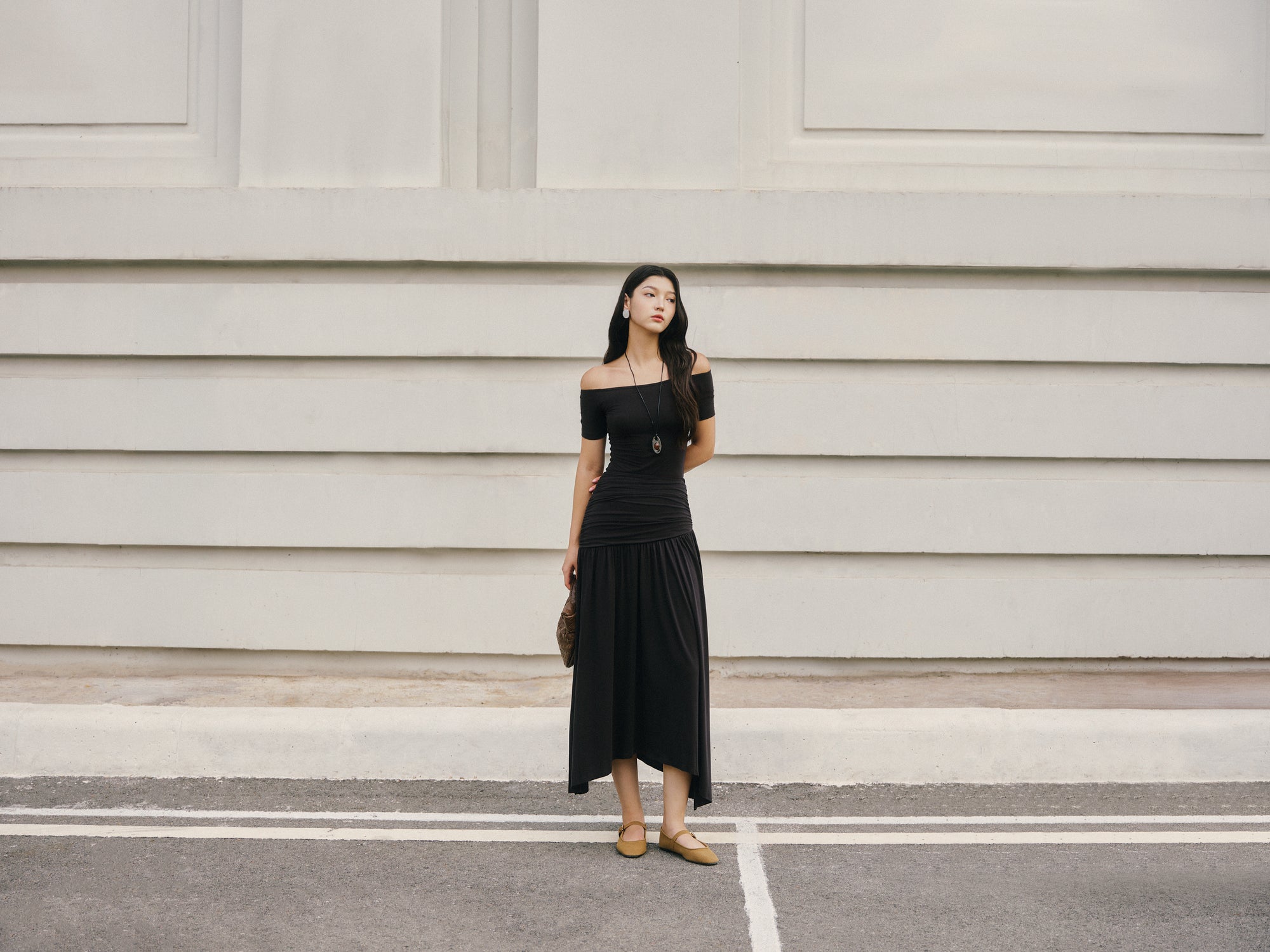 UPF50+ Stretchcosy™ Jersey Off-Shoulder Bodysuit