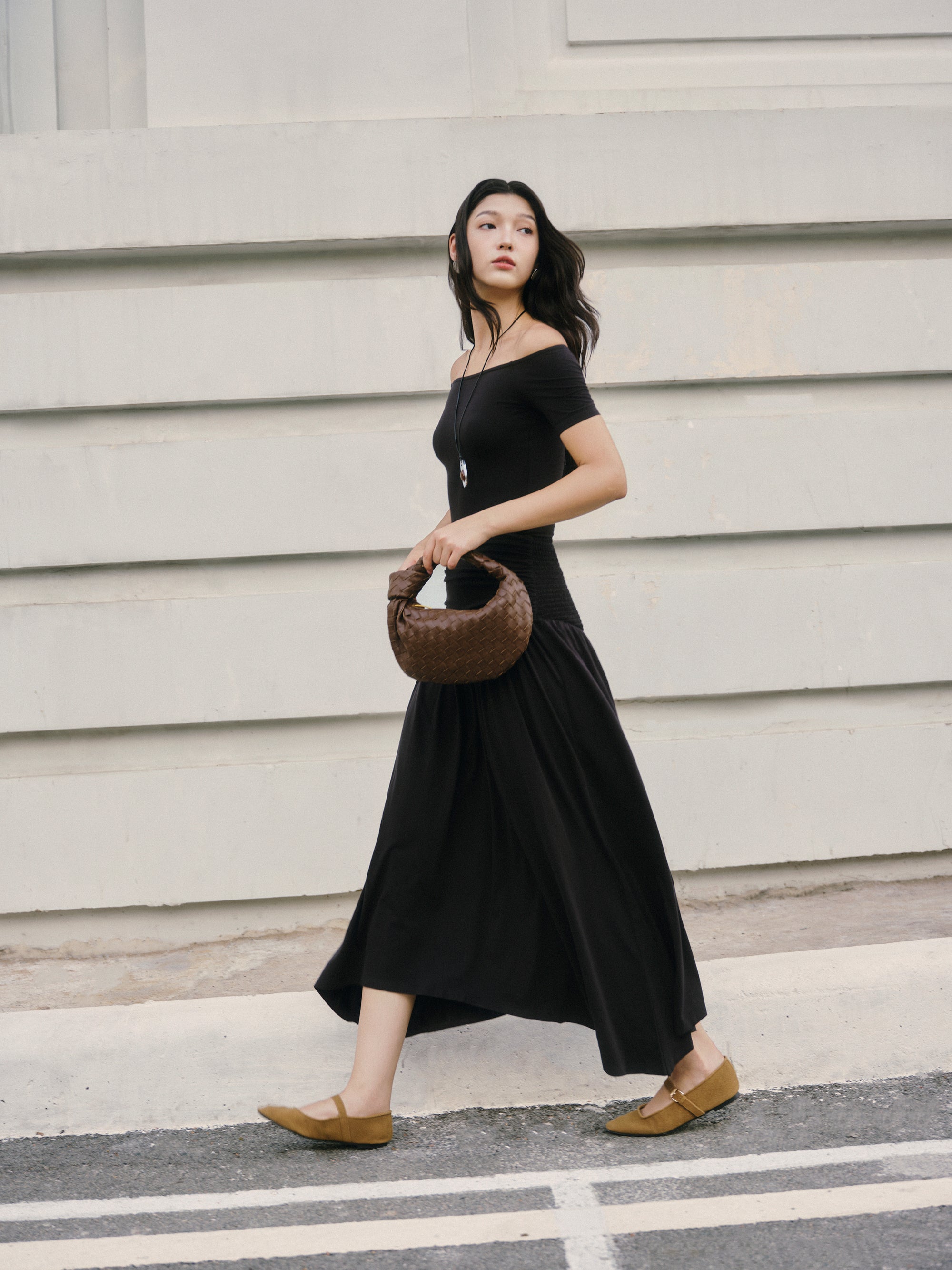 UPF50+ Stretchcosy™ Jersey Off-Shoulder Bodysuit