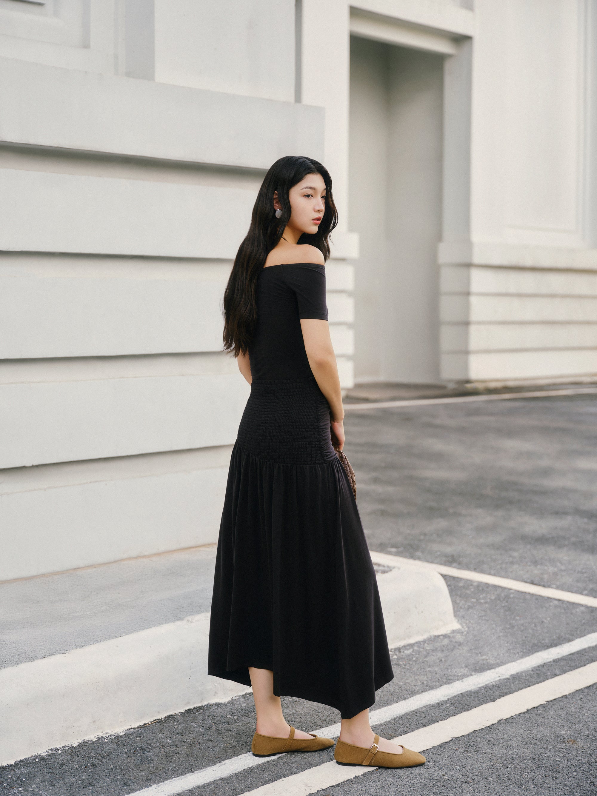 UPF50+ Stretchcosy™ Jersey Off-Shoulder Bodysuit