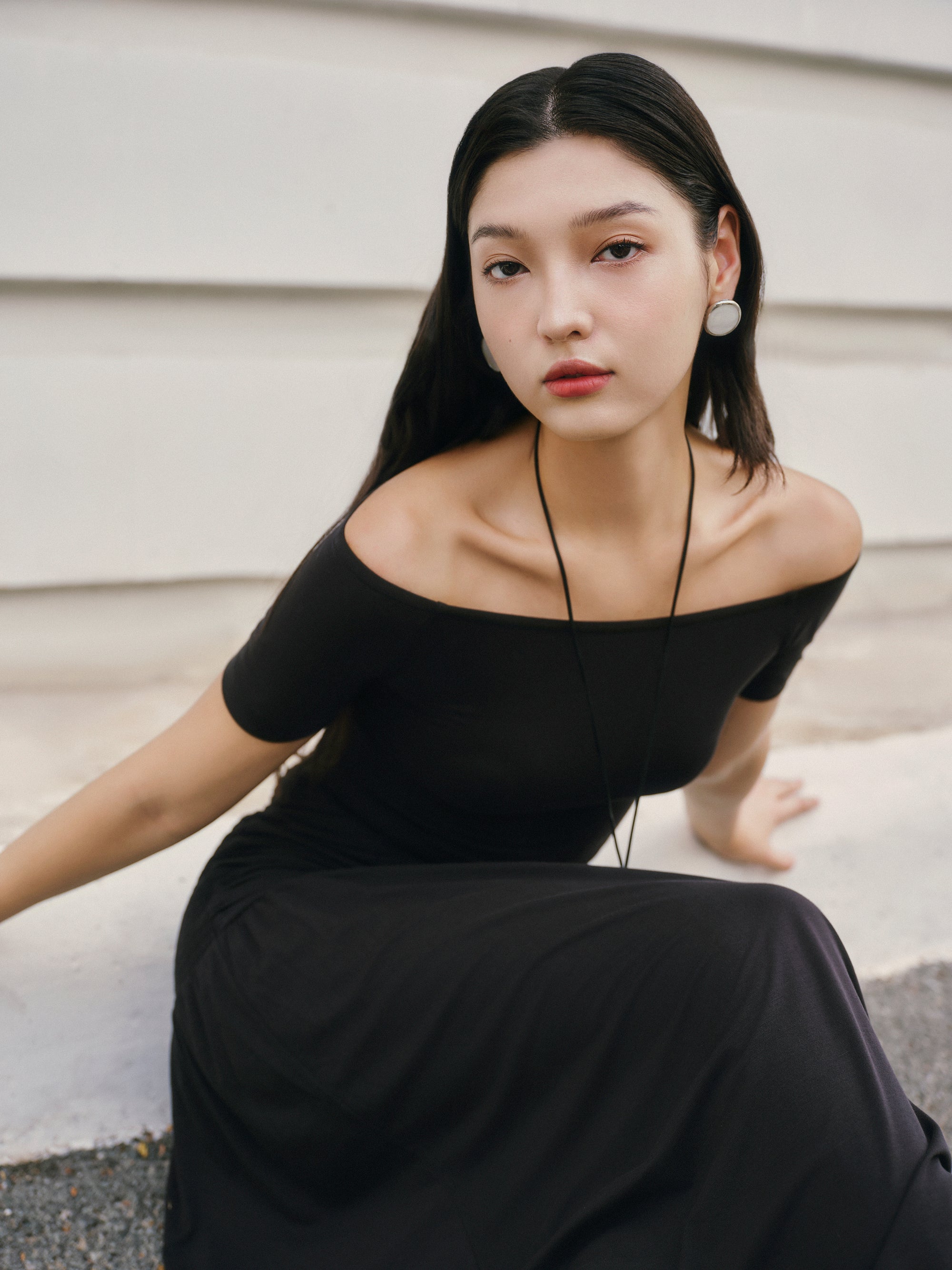 UPF50+ Stretchcosy™ Jersey Off-Shoulder Bodysuit