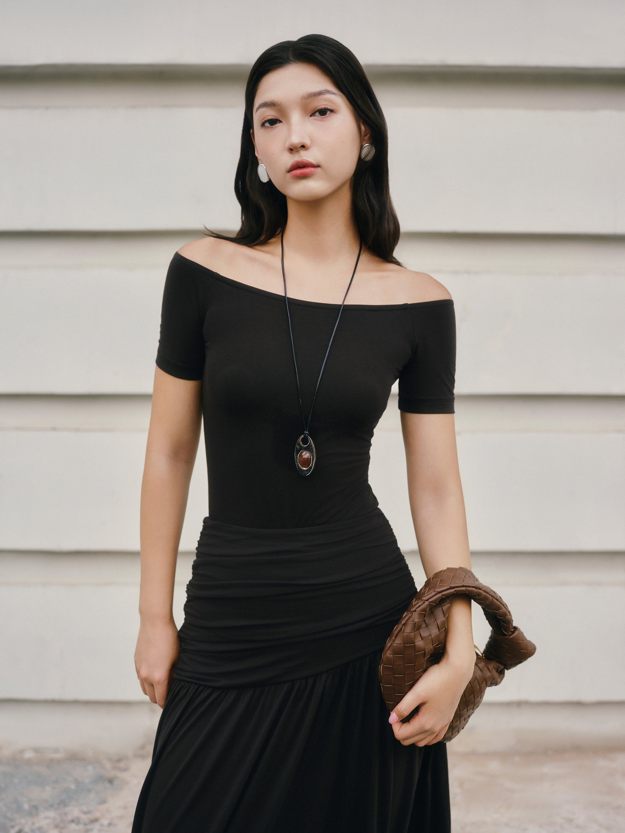 UPF50+ Stretchcosy™ Jersey Off-Shoulder Bodysuit