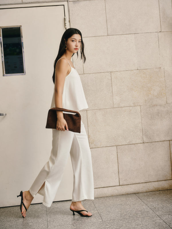 Gentle Denim Camisole Top in White