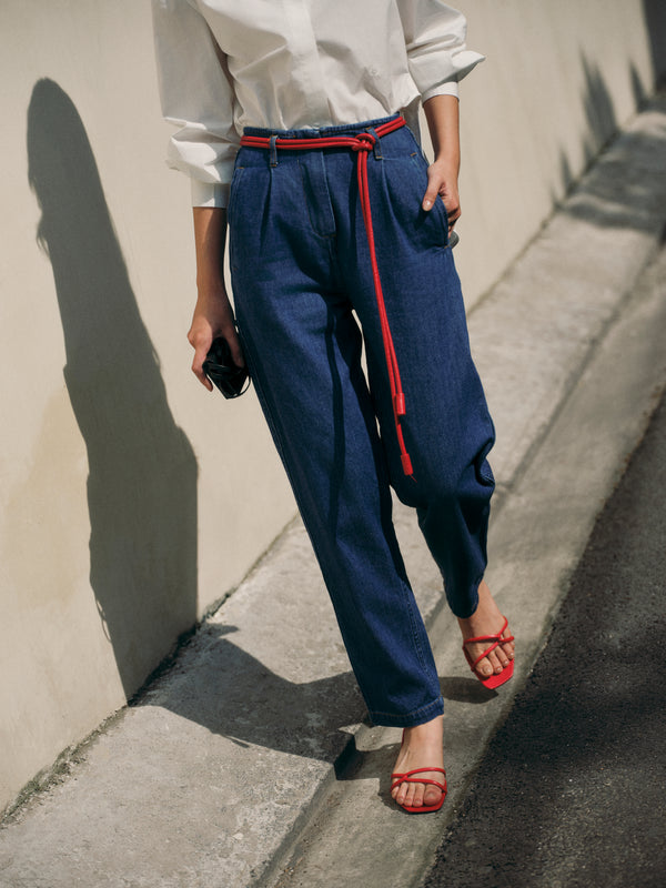 Gentle Denim Tapered Jeans