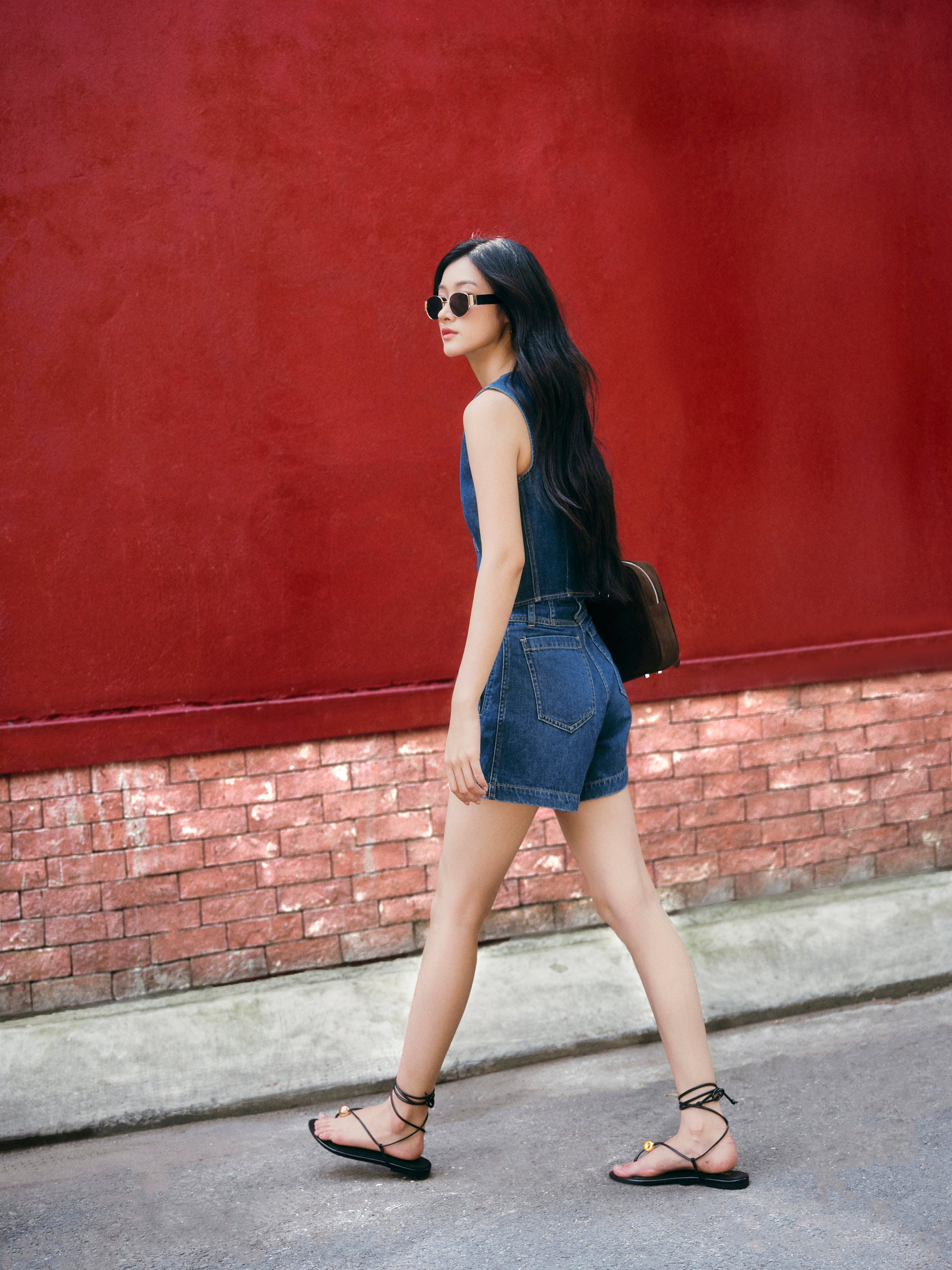 Gentle Denim Overlay Vest