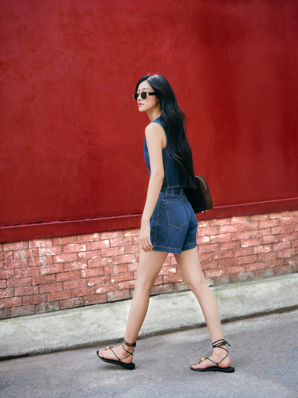 Gentle Denim Overlay Vest