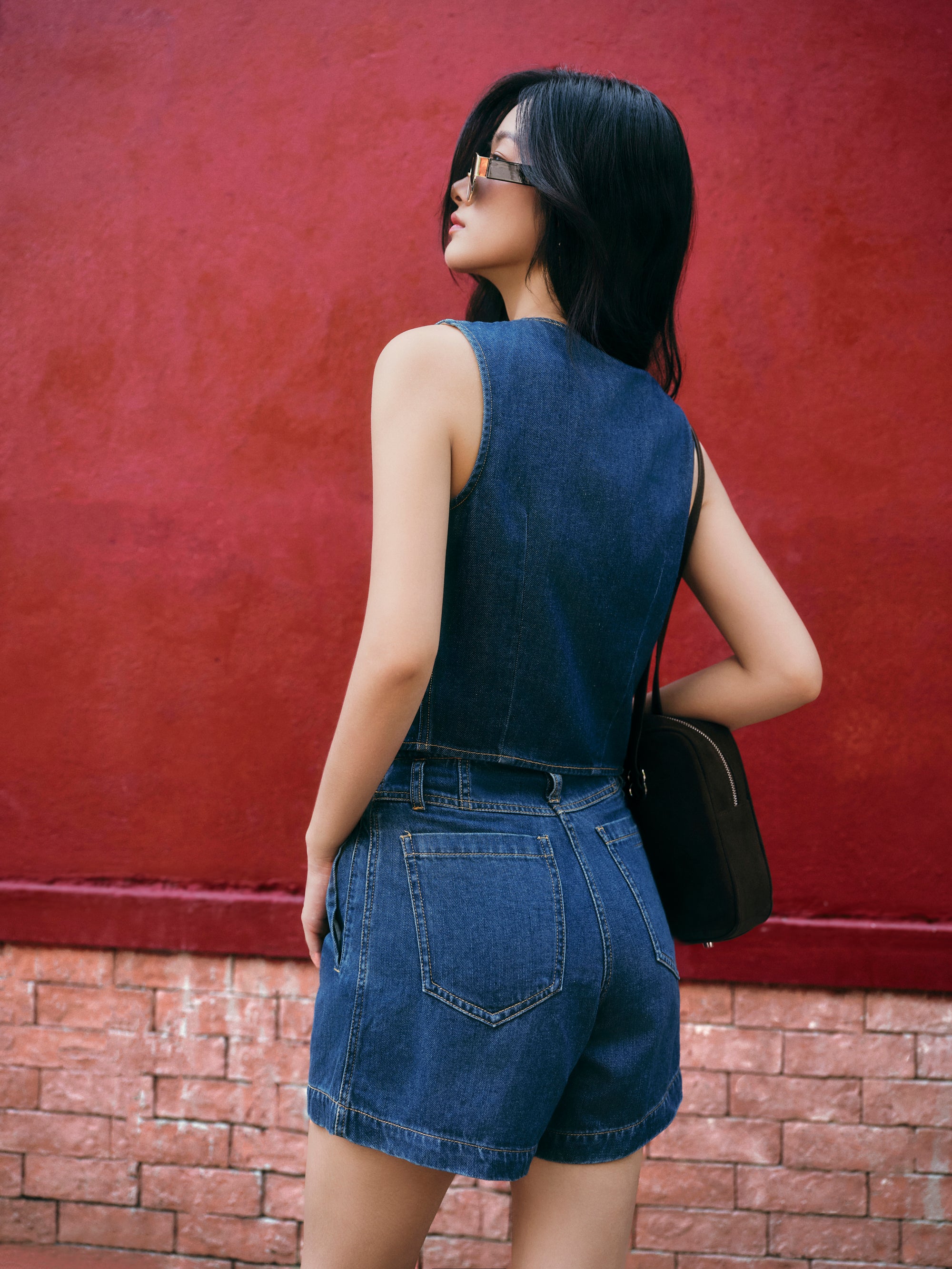 Gentle Denim Overlay Vest