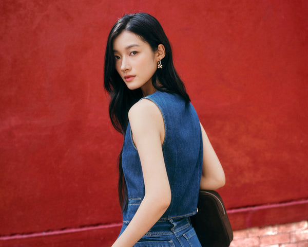 Gentle Denim Overlay Vest