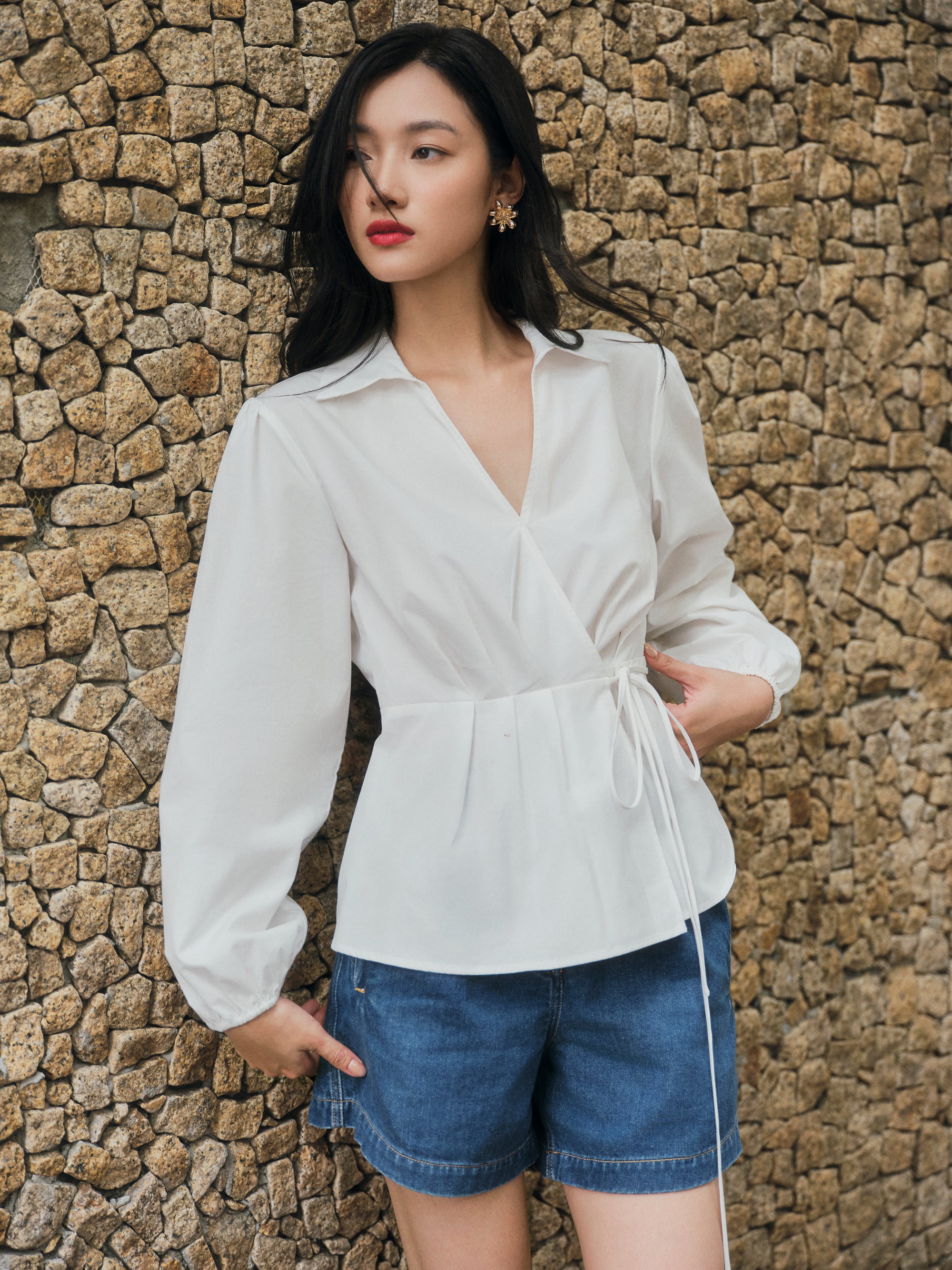 SUPIMA® Cotton Classics Tie-Wrap Shirt