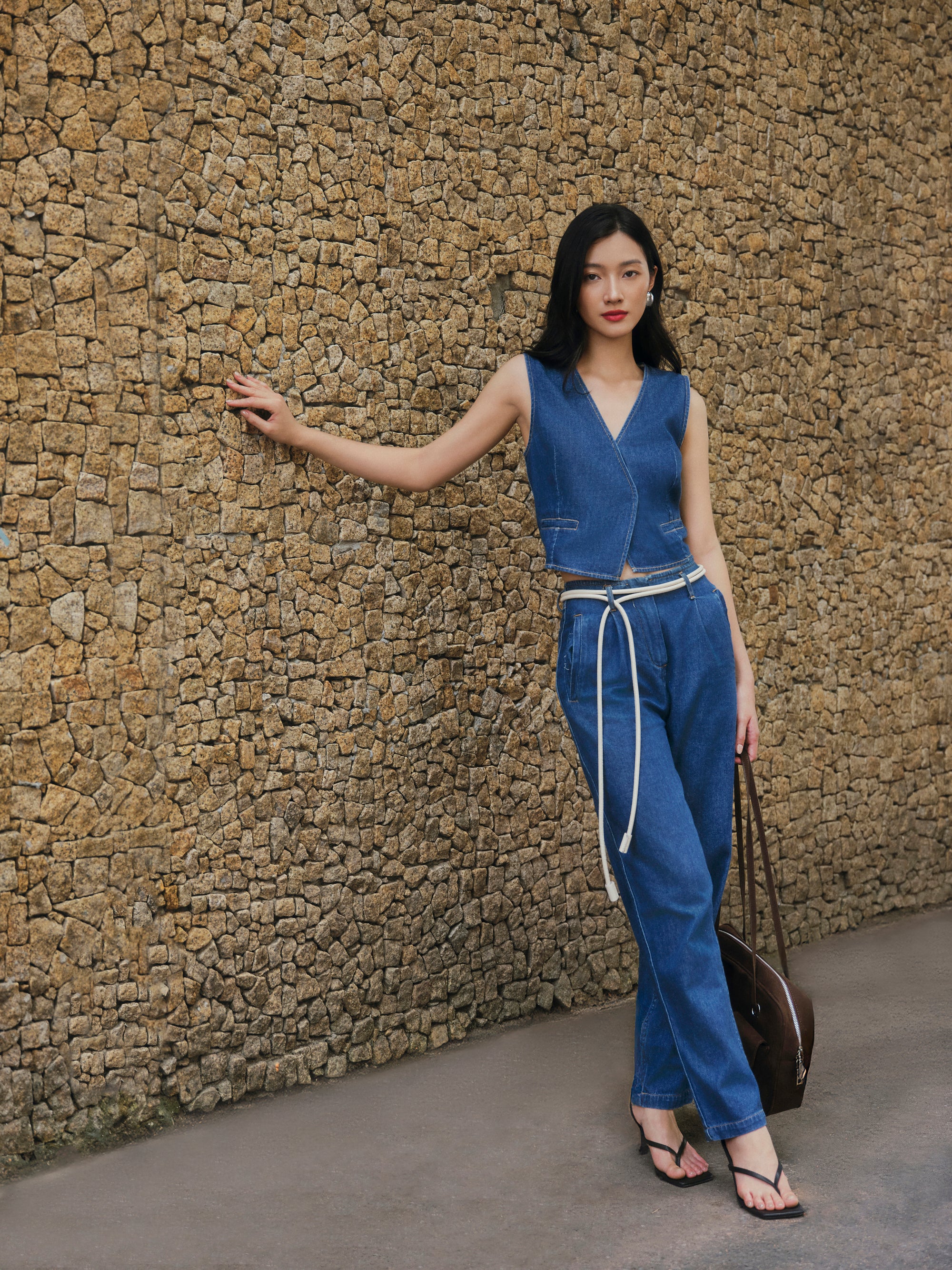 Gentle Denim Tapered Jeans