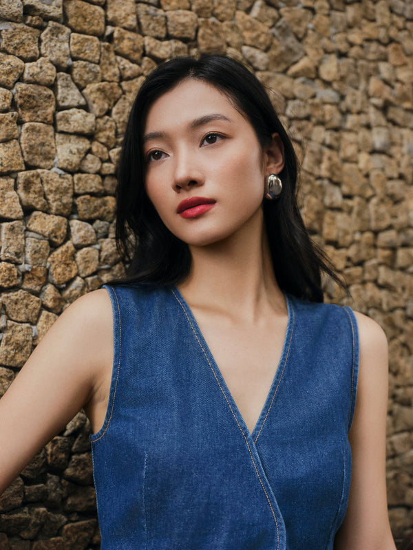 Gentle Denim Overlay Vest